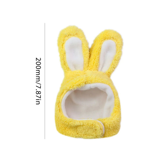 Adorable Cartoon Bunny Ears Pet Hat for Cats and Dogs, Non-Woven Fabric, Adjustable Fastening, Animal Cap