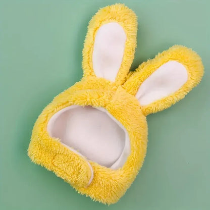 Adorable Cartoon Bunny Ears Pet Hat for Cats and Dogs, Non-Woven Fabric, Adjustable Fastening, Animal Cap