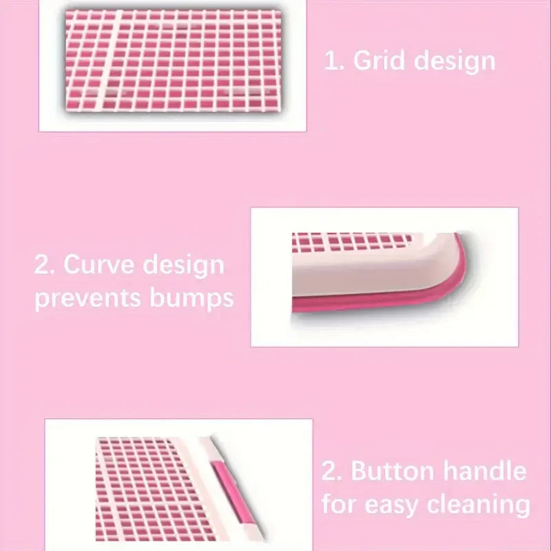 Dog Toilet, Small Pet Dog Teddy Dog Toilet Hollow Anti-Skid Clean Potty Pet Supplies