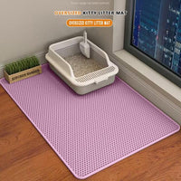 Cat Litter Mat Honeycomb Double Layer Cat Litter Trapping Mat, Non-Slip Waterproof Urine Proof Cat Litter Box Mat, Kitten Supplies and Essentials