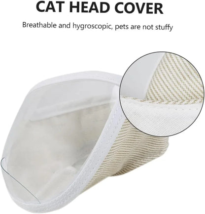 Pet Transparent Mouth Cover, Breathable Cat Grooming Mask, Protective Anti-Licking Anti-Bite Breathable Cat Mask