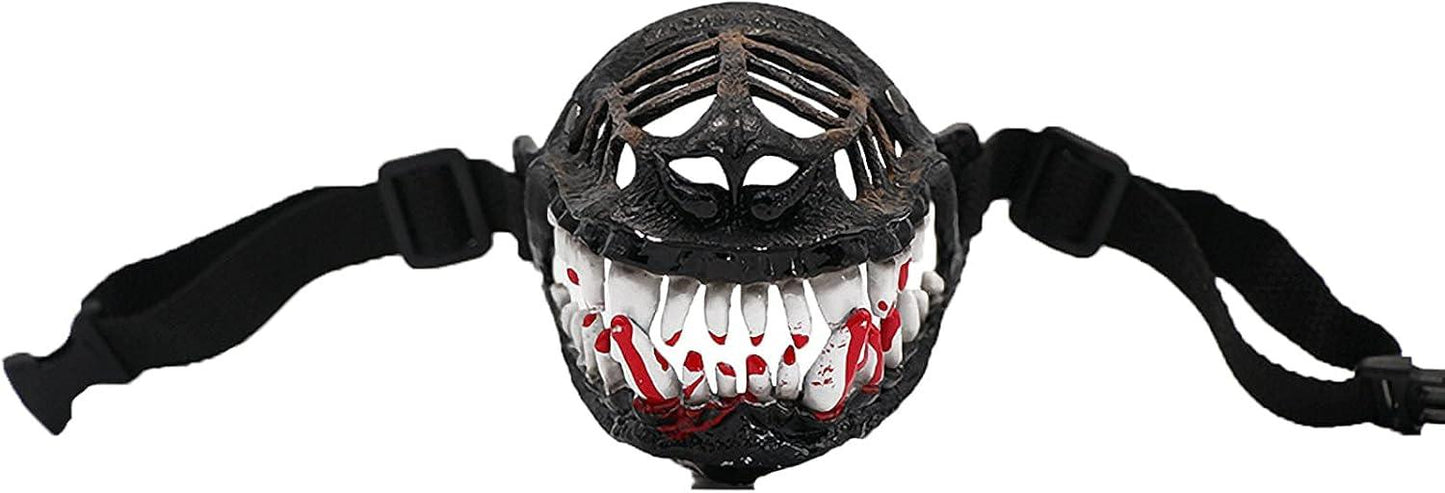 Muzzle for Medium Sized Dog，Basket Muzzle for Large Dog That Eat Everything - Protection from Dogs While Walking，Skull Mask Muzzle Scary