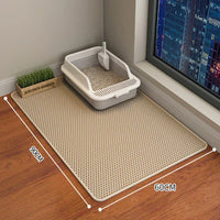 Cat Litter Mat Honeycomb Double Layer Cat Litter Trapping Mat, Non-Slip Waterproof Urine Proof Cat Litter Box Mat, Kitten Supplies and Essentials