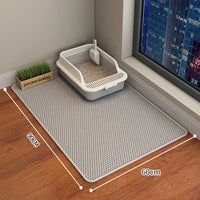 Cat Litter Mat Honeycomb Double Layer Cat Litter Trapping Mat, Non-Slip Waterproof Urine Proof Cat Litter Box Mat, Kitten Supplies and Essentials