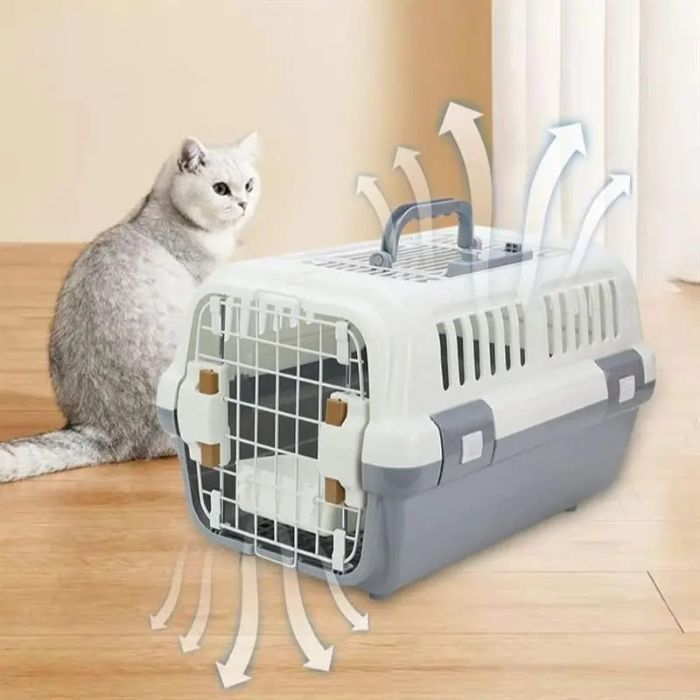 Multi Ventilation Super Premium Cat Carrier Box with Top Steel Cage Travel Cage Outdoor Carrier Animal Air Flight Case