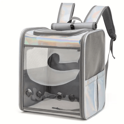 Portable & Durable Spacious Backpack with Transparent Window Carrier Backpack With Inner Safety Leash Cat Bag