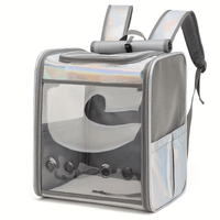 Portable & Durable Spacious Backpack with Transparent Window Carrier Backpack With Inner Safety Leash Cat Bag