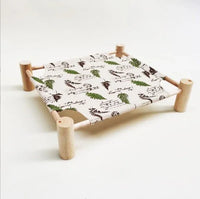 Cooling Cat and Dog Bed Breathable Summer Dog Wooden Bed Removable and Washable Beds for Small Dogs 54*11*47cm