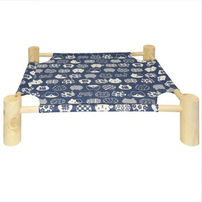 Cooling Cat and Dog Bed Breathable Summer Dog Wooden Bed Removable and Washable Beds for Small Dogs 54*11*47cm