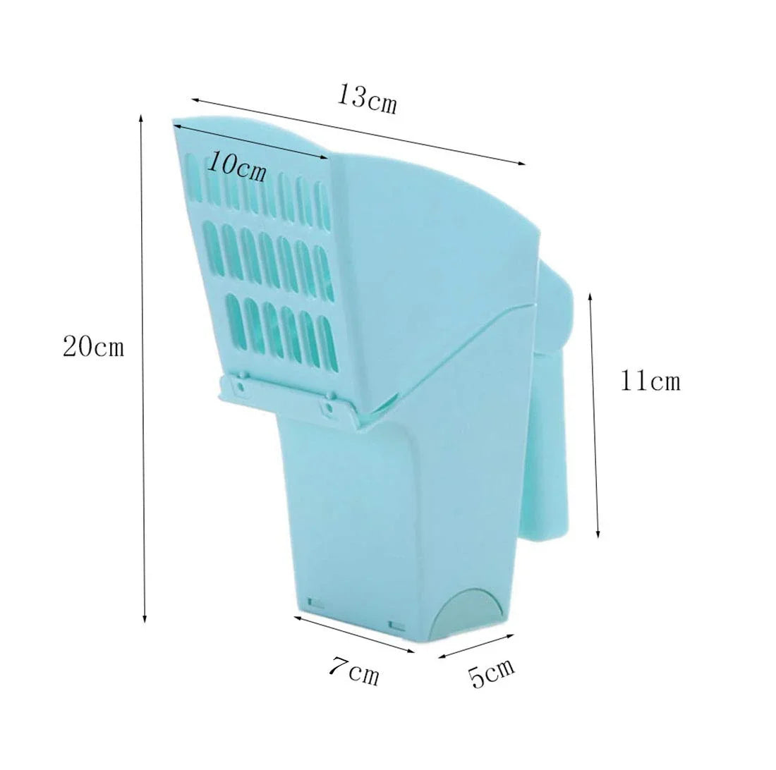 Cat Litter Scoop Integrated Holder with Poop Sifting - Cat Litter Sifter Scoop System