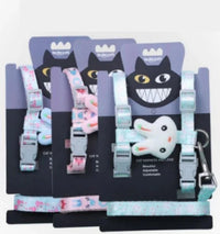 Bunny Training Cat Harness for Walking Anti-Stroke Adjustable Cat Leash for Travel