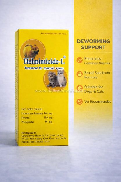 Helminticide-L Deworming Tablet For Cats & Dogs