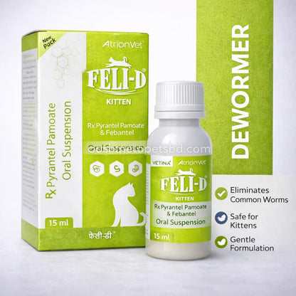 Areion Vet Feli-D (Feli D) Deworming Syrup for Kitten 15ml