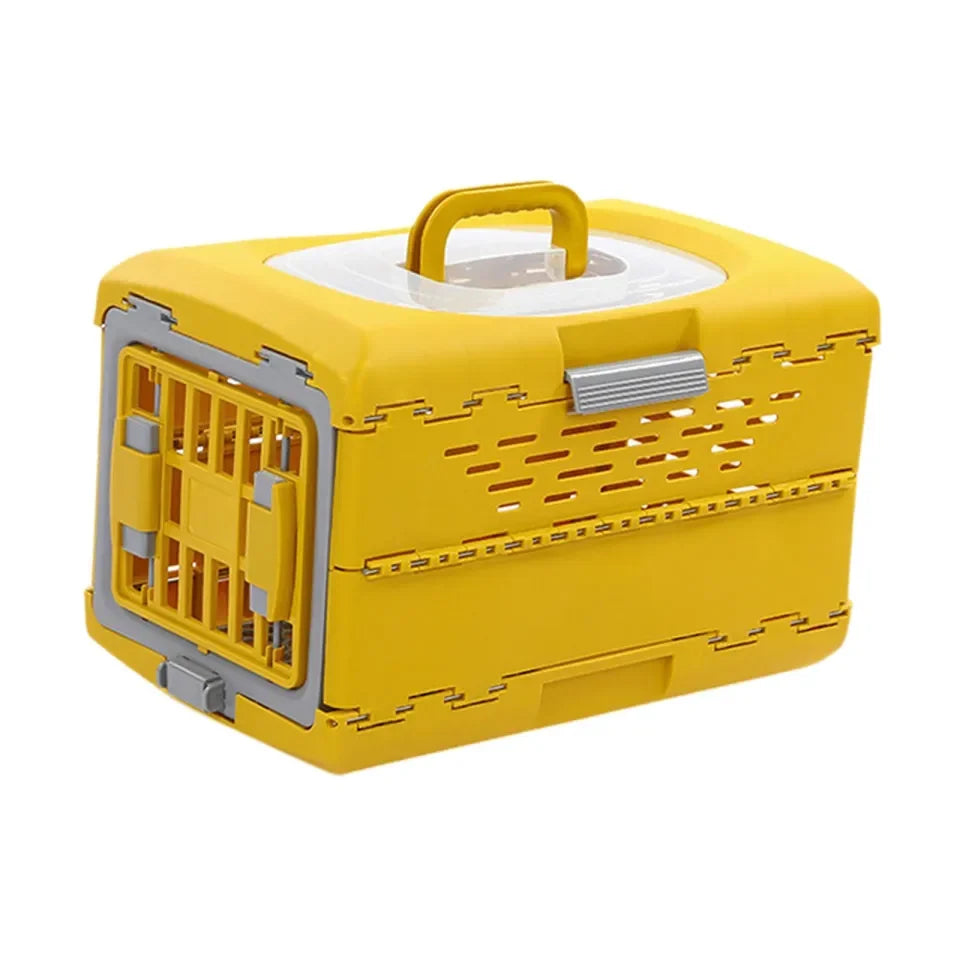Airline pet Transport Crate Foldable pet cage Top Handle Travel Carrier Cat and Dog Airline Crate Foldable pet Carrier for Aircraft Top Handle pet Carrier for Going Out