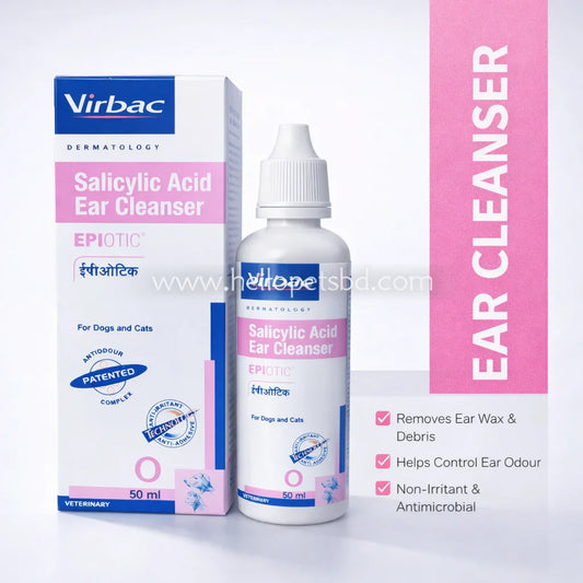 Virbac Epiotic Ear Cleanser (Salicylic Acid) for Dogs & Cats (50 ml)
