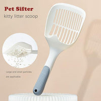 Large fine Hole cat Litter Shovel Simple cat Poop Shovel Clean cat Litter Shovel Long Handle Litter Scoop