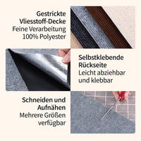 30 cm x 100 cm Self-adhesive Scratching Mat Cat Wall, Scratching Boards Cat Wall, DIY Trimmable Covered Tree Shelves Replacement, DIY Cuttable for Cat Wall Furniture Steps