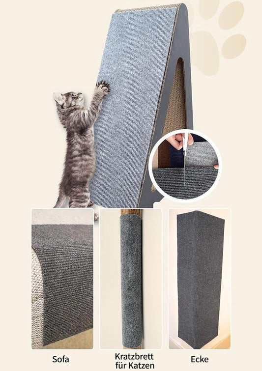 30 cm x 100 cm Self-adhesive Scratching Mat Cat Wall, Scratching Boards Cat Wall, DIY Trimmable Covered Tree Shelves Replacement, DIY Cuttable for Cat Wall Furniture Steps