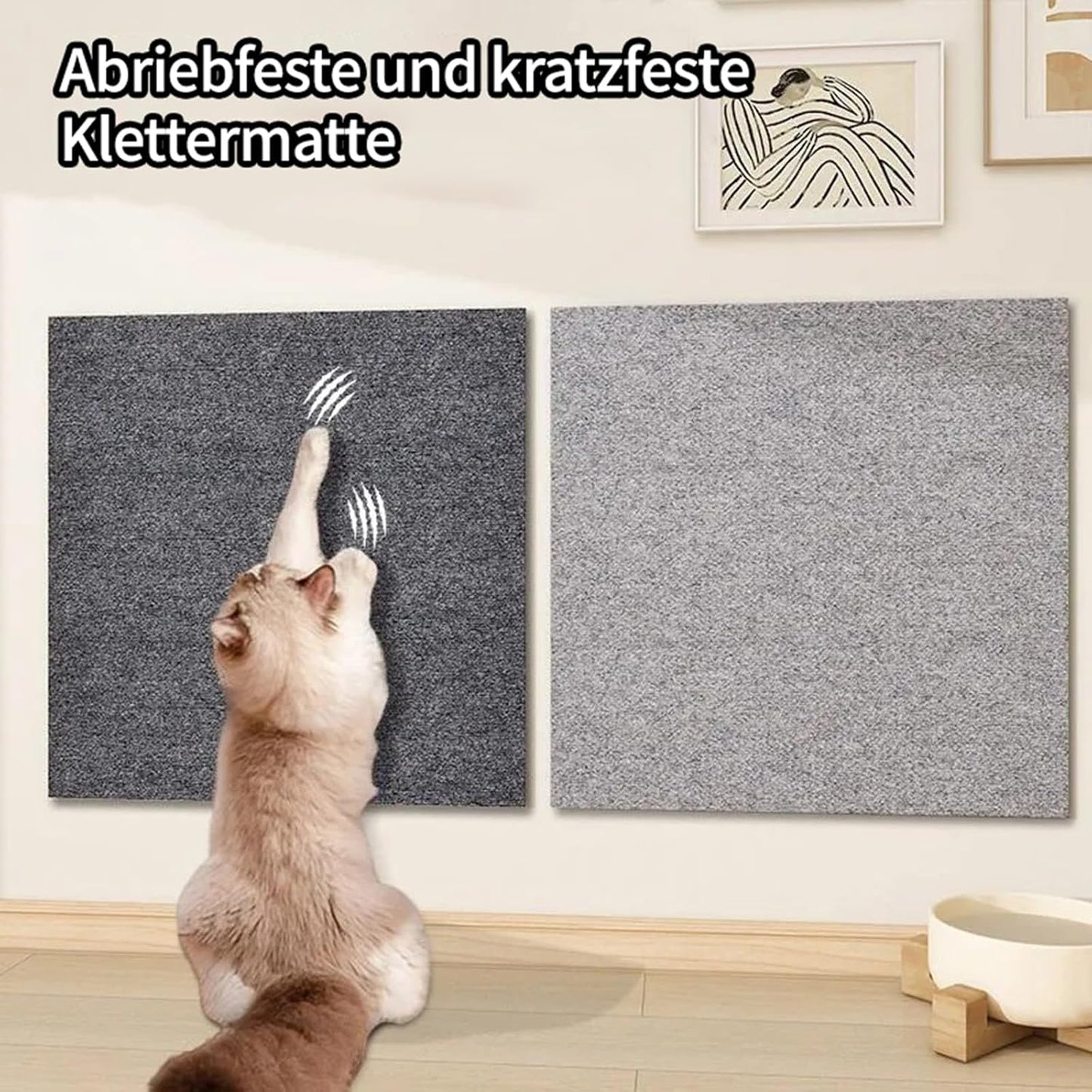 30 cm x 100 cm Self-adhesive Scratching Mat Cat Wall, Scratching Boards Cat Wall, DIY Trimmable Covered Tree Shelves Replacement, DIY Cuttable for Cat Wall Furniture Steps