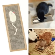 Cat Scratch Board Mouse Type Soft Bed Mat Claws Care Toys Cat Training Toy Cat Kitten Scratch Board Pad Corrugated Scratcher