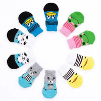 Non-slip Mesh Shoes, Cute Pet Socks, Anti-scratch for Cats, (4 Pieces Set)