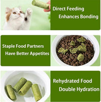 Cat Grass Teething Sticks, Cat Grass Sticks for Hairball Removal, Teeth Cleaning, Increase Appetite Chicken Flavor for Pet Cat (30g) 6pcs