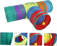 Cat Rattle Paper Tunnel Cat Folding Tunnel Toy Pet Crinkle Tunnel Play Tunnel Kitten Cat Playing Polyester Cotton