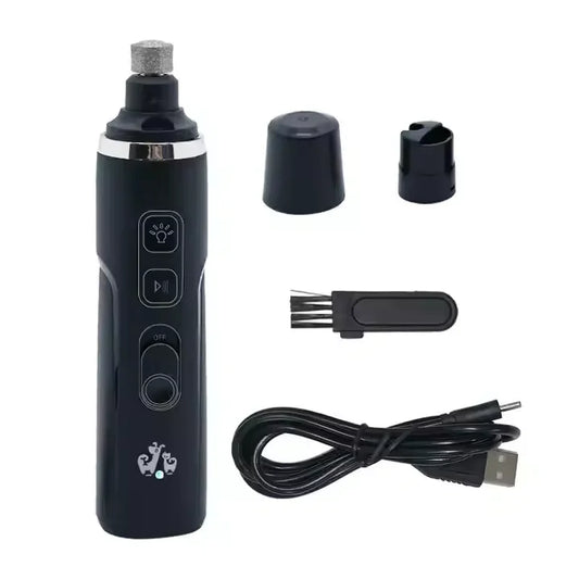 USB Charging Pet Nail Grinder Professional Rechargeable Usb Pet Electric Grinder Led Light Dog and Cat Trimmer