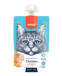 Wanpy Tasty Meat Paste Pouch Chicken & Carrot 90gm