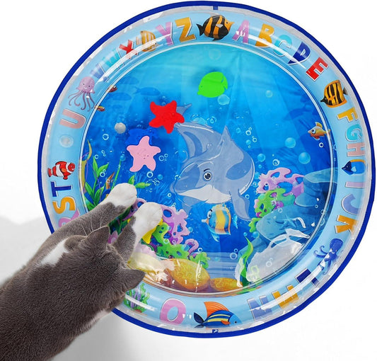 Summer Cooling Pet Water Bed Ice Pad Sleeping Round Mat For Puppy Dogs Cats Pet Kennel Cool Cold Water Sensory