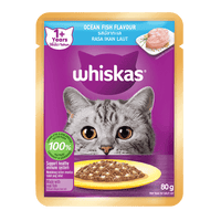 Whiskas Adult Cat (1+ year) Pouch – Ocean Fish 85g