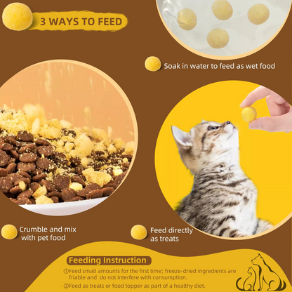 Freeze-dried Egg Yolk Granules Beautify Smoothing Cat Food Freeze-dried Snacks