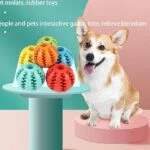 Dog Toys Educational Teeth Grinding Golden Retriever Corgi Boredom Relief Pet Puppy Rubber Elastic Ball Toy