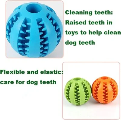 et Dog Ball Toys, Used for pet Teeth Cleaning, Chewing, Taking Things, IQ Treatment Ball Food Distribution Toys