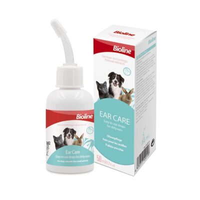 BIOLINE Ear Care For Pets, Dogs, Cats, and other Small Animals - 50ml