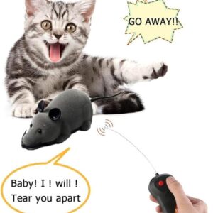 Remote Control Rat Toy, Wireless Remote Control Mouse Toy Fake RC Rat Toy Giant Realistic Rat Model Prank Joke Tricky Toy for Kids Halloween Christmas Birthday Gift Cat Dog Toy