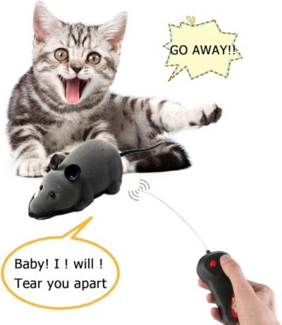 Remote Control Rat Toy, Wireless Remote Control Mouse Toy Fake RC Rat Toy Giant Realistic Rat Model Prank Joke Tricky Toy for Kids Halloween Christmas Birthday Gift Cat Dog Toy