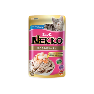 nekko pouch tuna topping shirmp & scallop in jelly