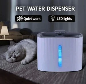 Cat Water Fountain, 101oz/3L Automatic Pet Water Fountain With 3 Flow Modes and 2 filter elements, Pet Water Fountain With Led Light And Filter For Cats, Dogs And Multiple Pets