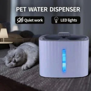 Cat Water Fountain, 101oz/3L Automatic Pet Water Fountain With 3 Flow Modes and 2 filter elements, Pet Water Fountain With Led Light And Filter For Cats, Dogs And Multiple Pets