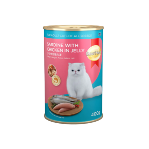 SmartHeart Adult Cat Canned Food Sardine with Chicken in Jelly 400g