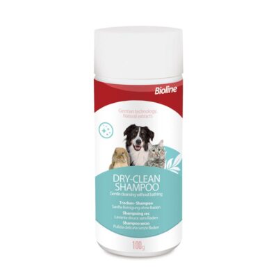 Bioline Pet Dry Shampoo Powder - Dog Cat Shampoo 100g