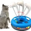 Cat Tower Toys, Interactive Cat Toys for Indoor Cats, Funny Kitten Toys, Pet Cat Spring Toy with Moving Balls Catch Exercise